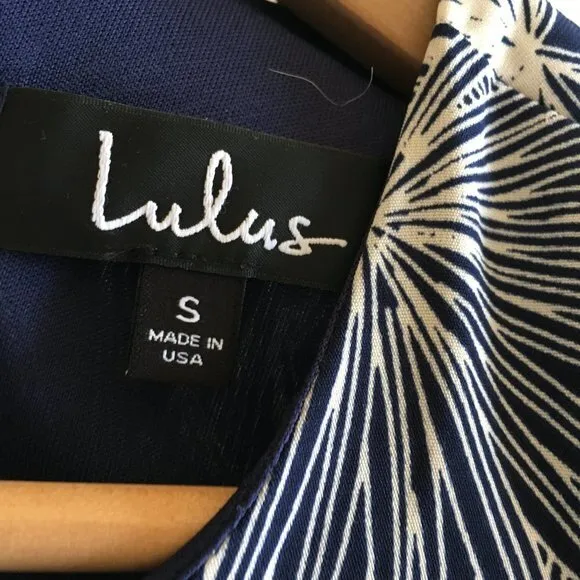 Lulus Cancun‎ Calling Navy Blue Print Shift Dress - Image 6