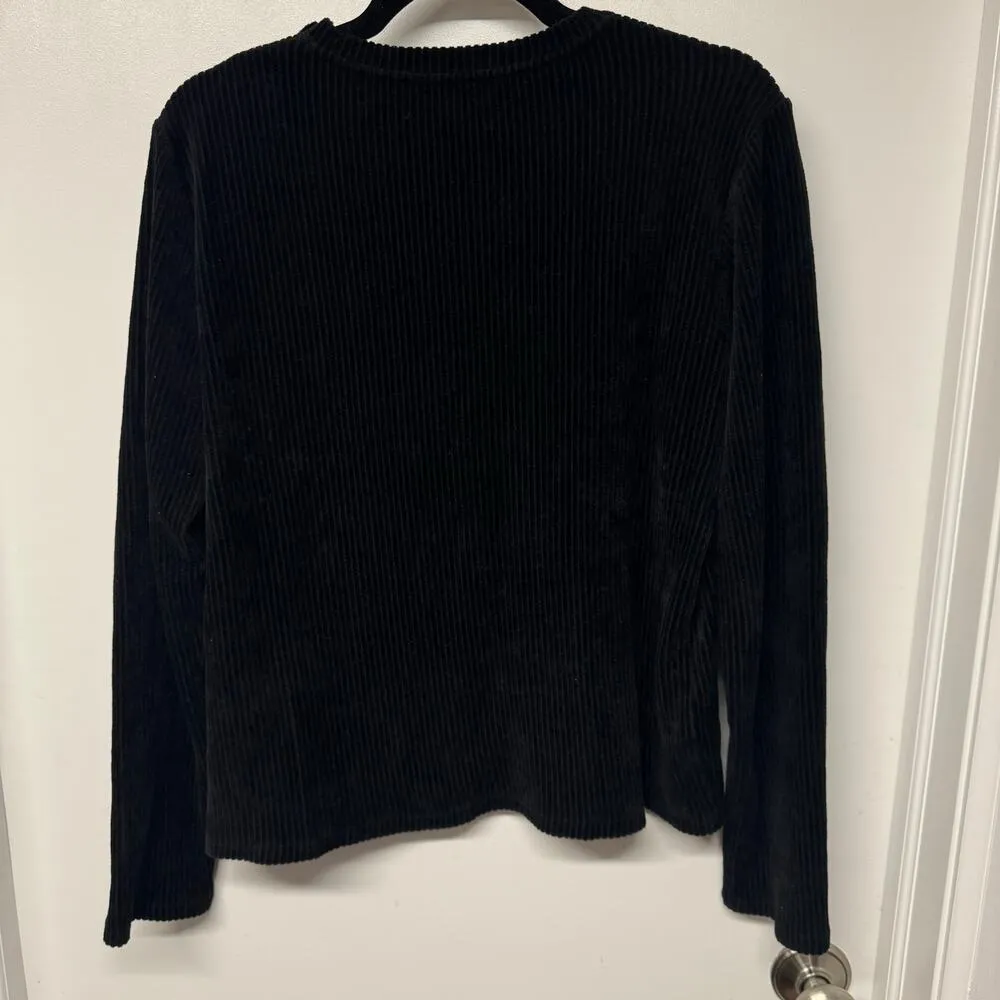 Majestic Filatures Deluxe Tee Shirt Cashmere Blend Black Velvet Size 4 Small - Image 2