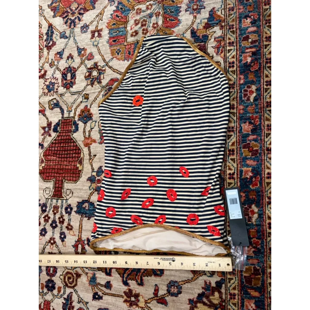 NWT Marc by Marc Jacobs Striped Kiss Bandeau One Piece Swimsuit Size M - Image 5