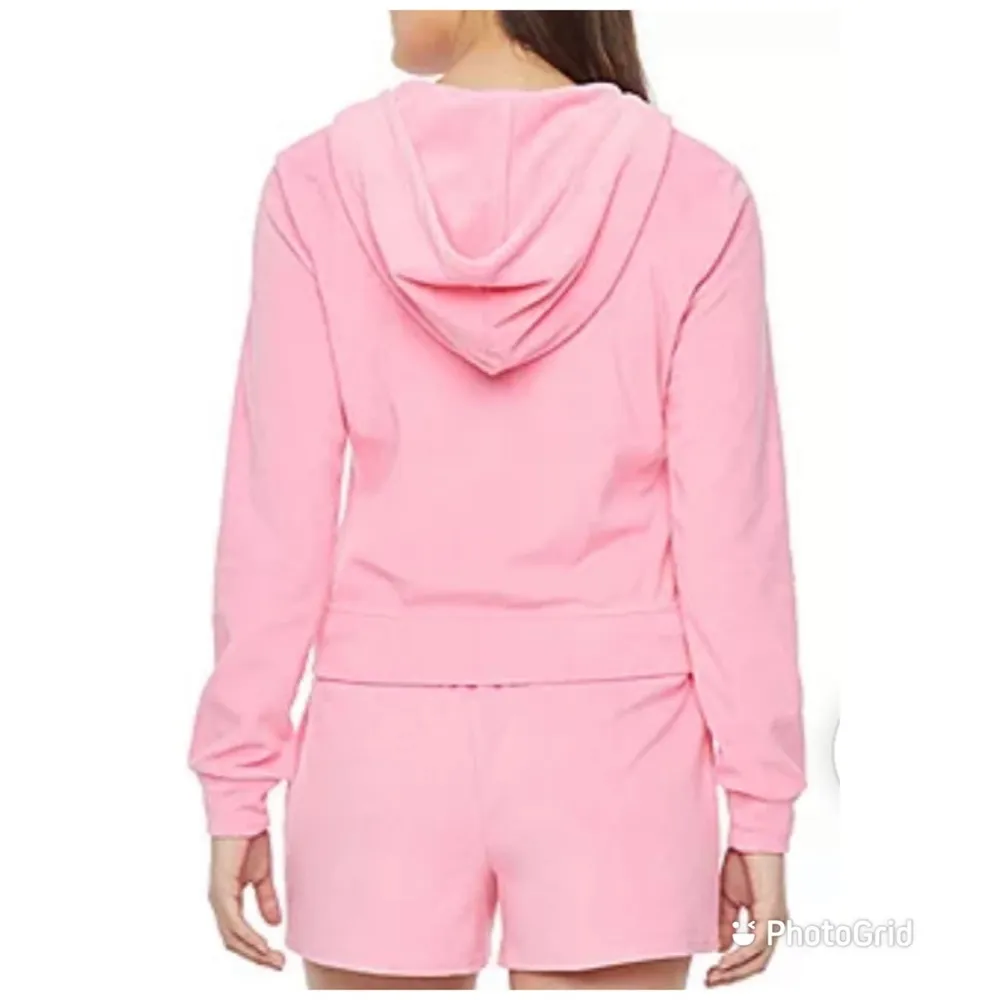 Juicy By Juicy Couture Towel Terry Womens Long Sleeve Zipper Hoodie with shorts - Image 17