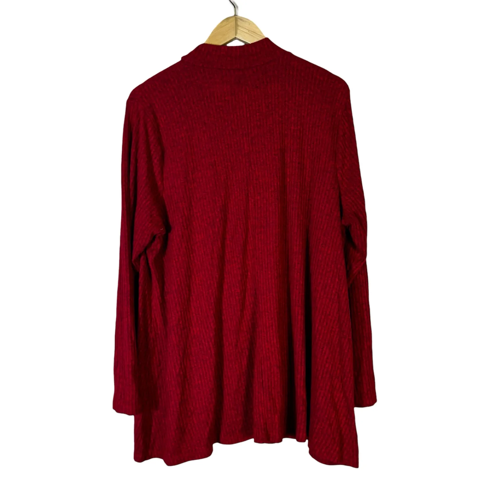 Lane Bryant Tunic Sweater Womens 18/20 Red Long Sleeve Ribbed Feminine Modest - Image 4
