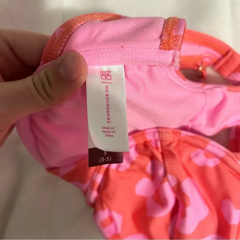 No Boundaries Womens Size Small S Bathing Suit Bikini Top Red Pink Beach Summer - Image 7