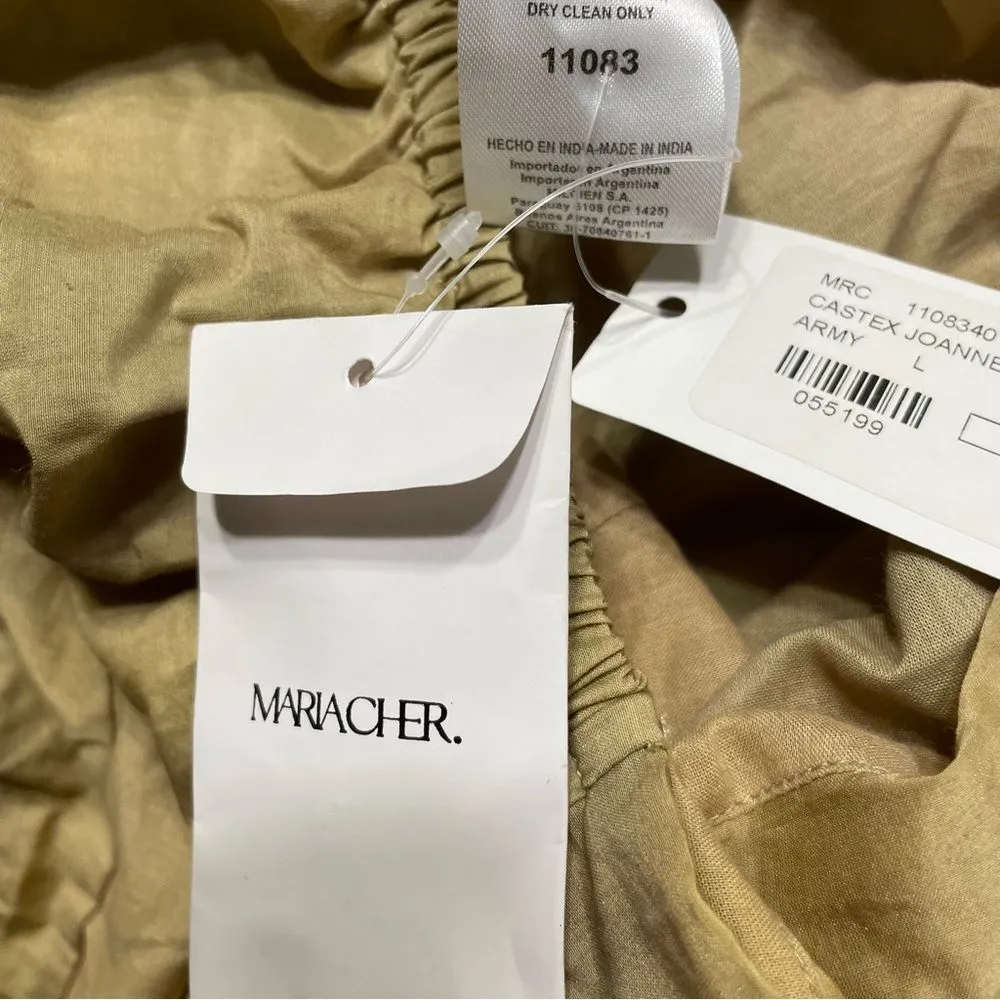 Maria Cher‎ Mariacher Womens Castex Joanne Halter Flowy Maxi Dress Boho Indie L Green Size L - Image 11