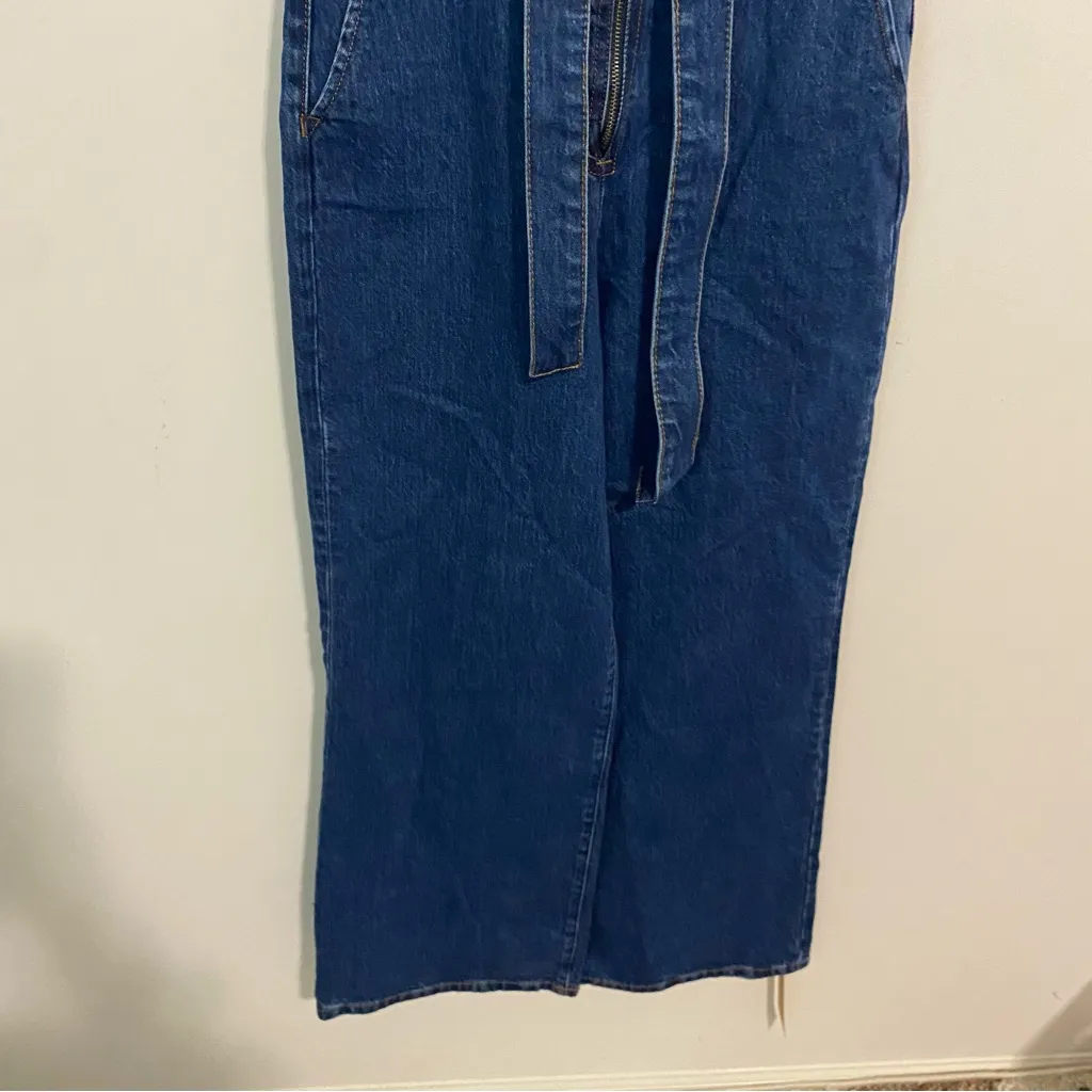 NWT Reformation Calypso Wide Leg Denim Jumpsuit size 0 - Image 4
