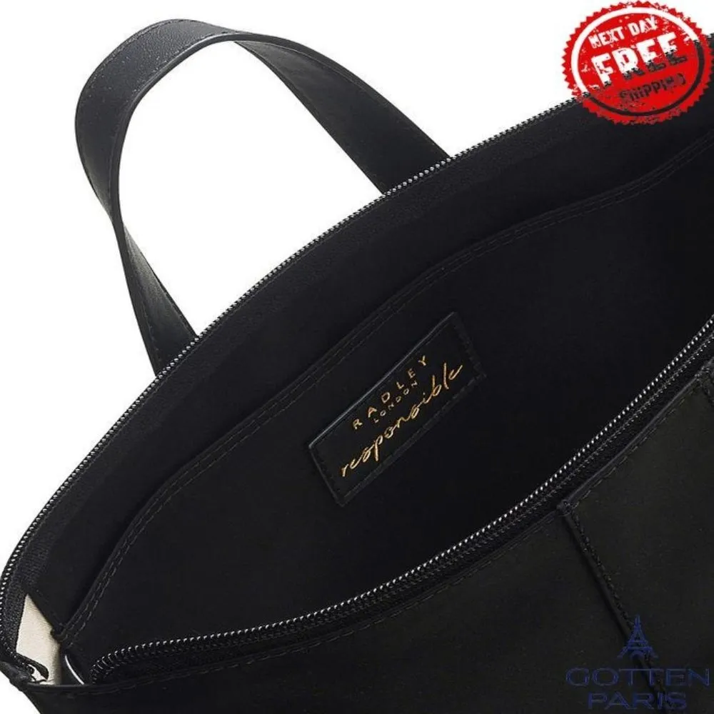 Radley London Women's Pocket Essentials Responsible Zip Top Backpack Bag Black - Image 4