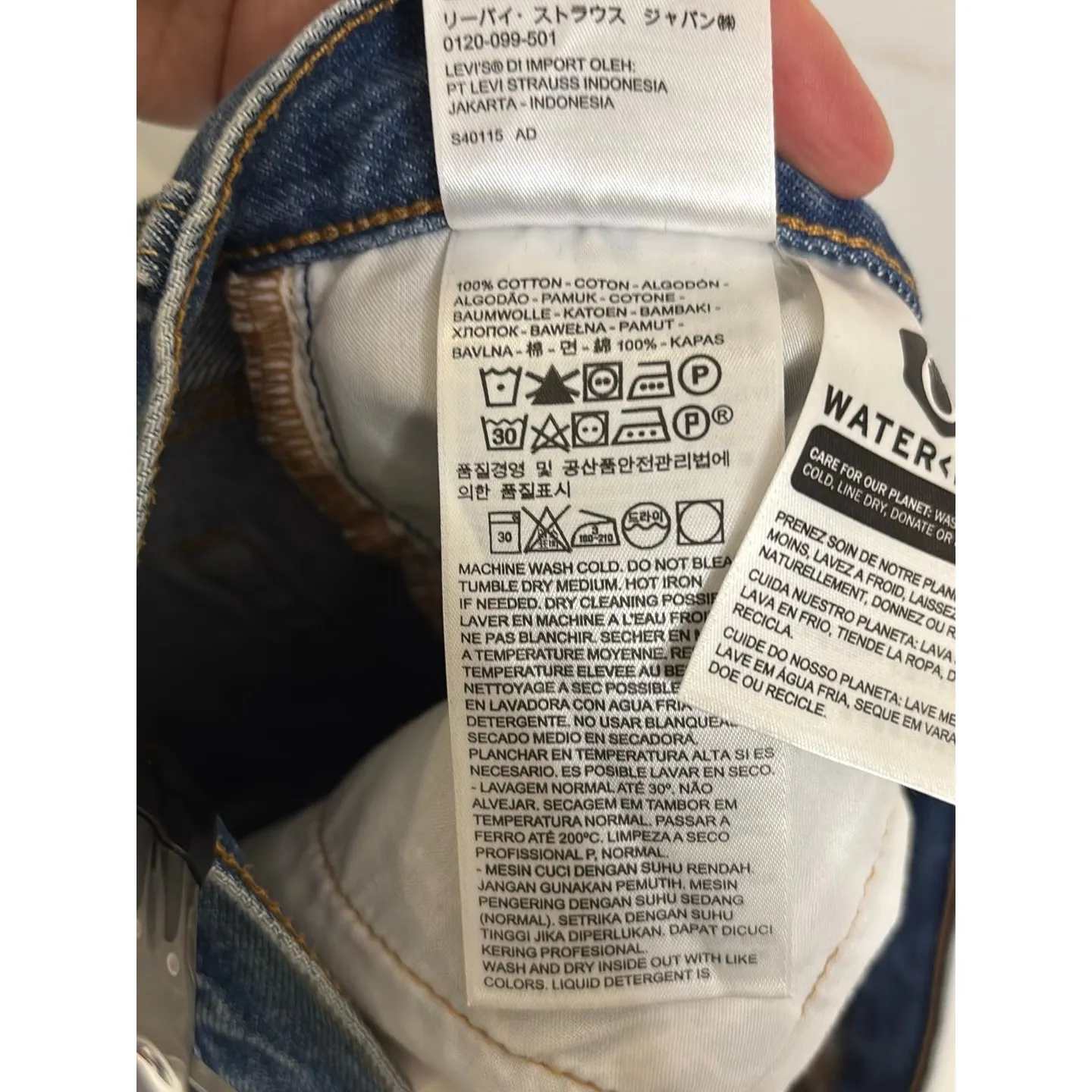 Levi's Skirt Womens 28 Blue Jean Denim Deconstructed Mini Button Fly Raw Hem - Image 7