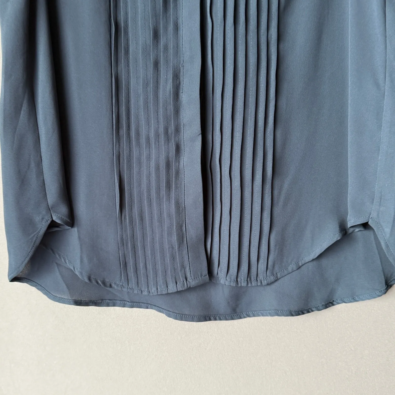 H&M sz S blue navy work blouse - Image 3