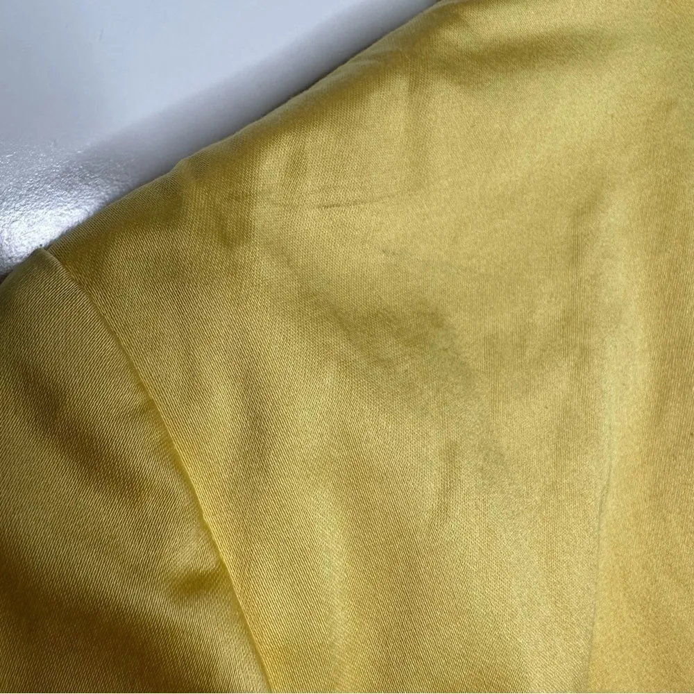 Lafayette 148 New York Yellow Two Button Cotton Blend Blazer Size 8 - Image 8