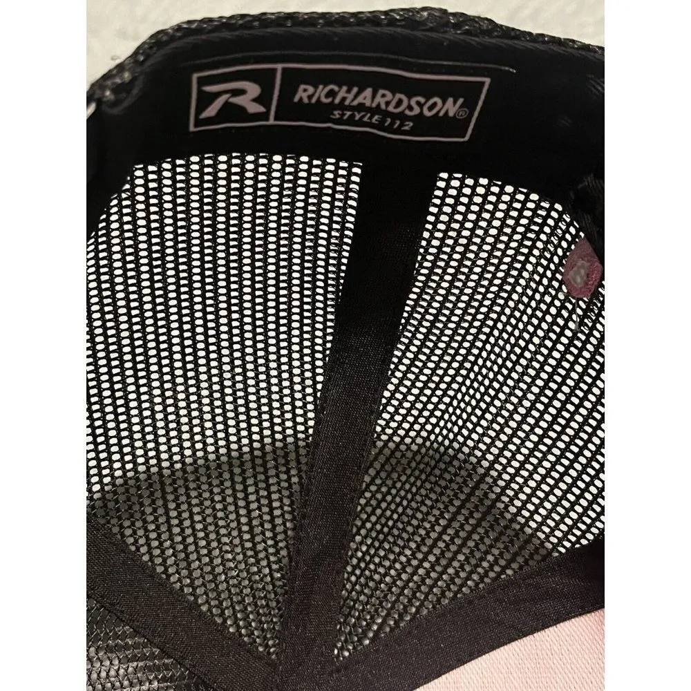 NPK Richardson 112 Women's Cap Snapback Hat Pink Black Trucker Breast Cancer - Image 6