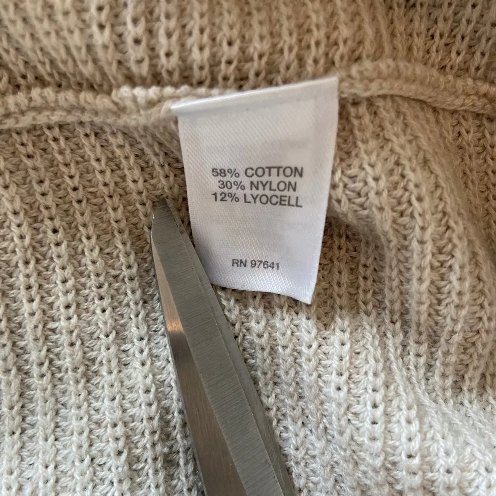 J Jill Heather Oatmeal Knit Wearever Textured Dolman Sleeve Sweater Size Small - Image 12