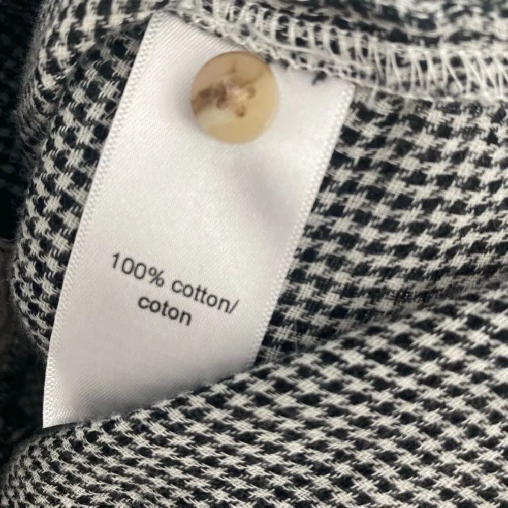 Maurices S Black White Plaid Flannel Button Down Shirt Soft Cotton Long Sleeve - Image 5