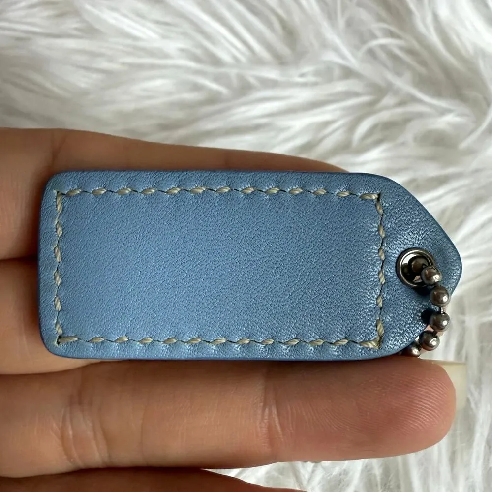 1.5" y2k COACH Vintage Fob Bag Charm Hang tag Hangtag - Image 2