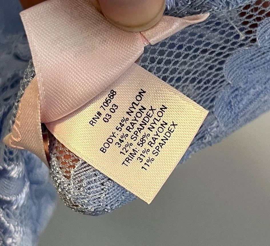 Victoria's Secret Sexy Blue Lace Teddy Halter Neck XS - Image 5