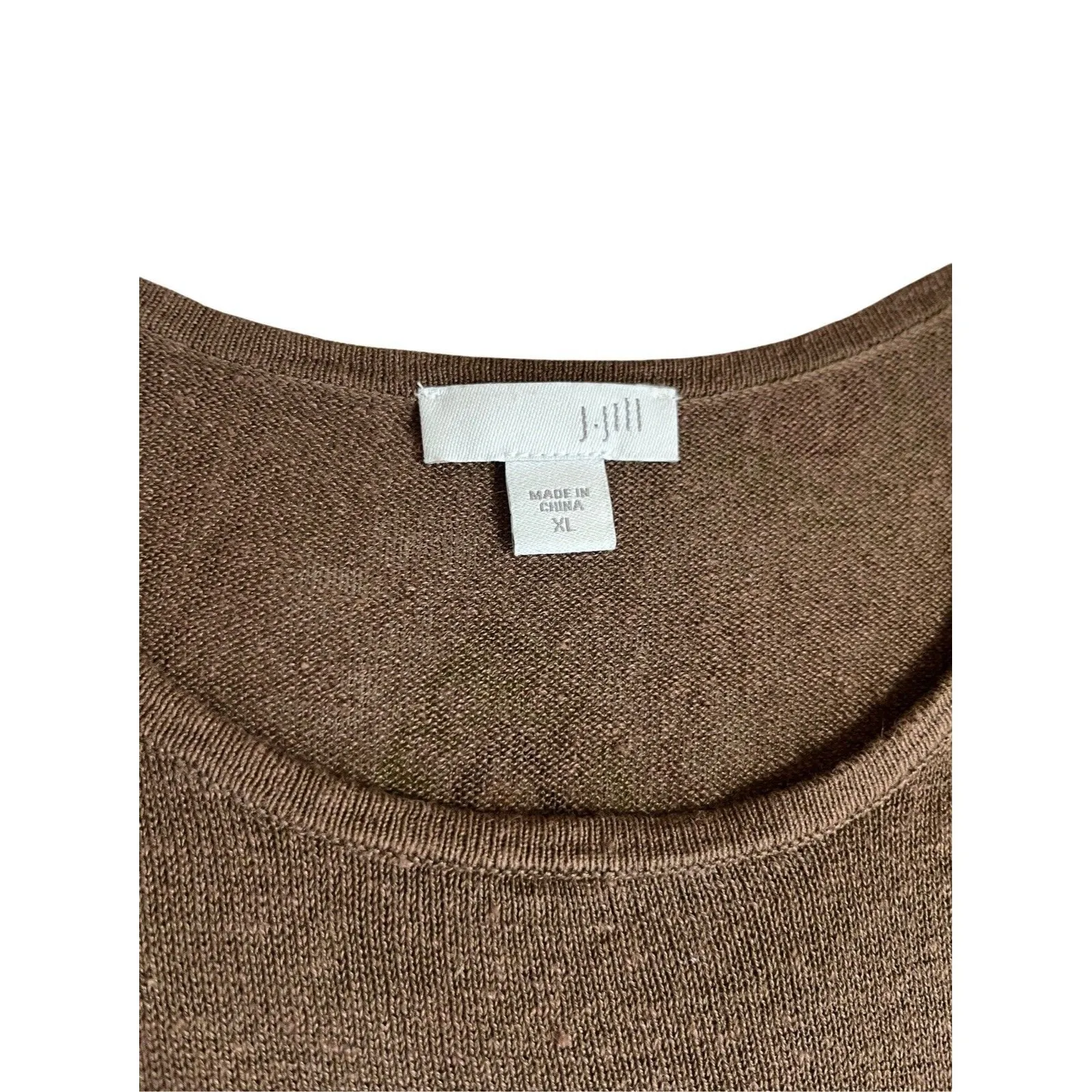 J.Jill Linen Blend Half Sleeve Sweater Top Size X - Image 7