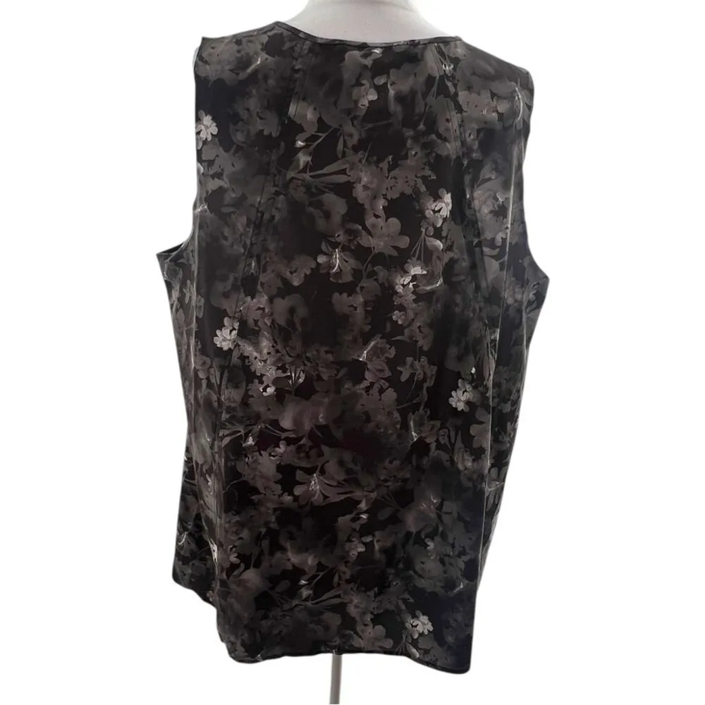 Athleta Tank Top Floral Boat Neck Refined Zephyr Stretch Sleeveless Sz 1X - Image 6