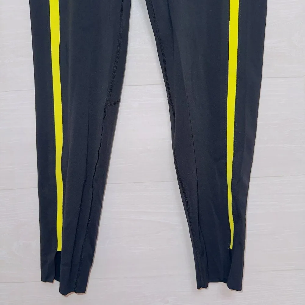 Zyia Active Luxe Neon Tape Stripe High Rise Ankle Length Athletic Leggings 14-16 - Image 4