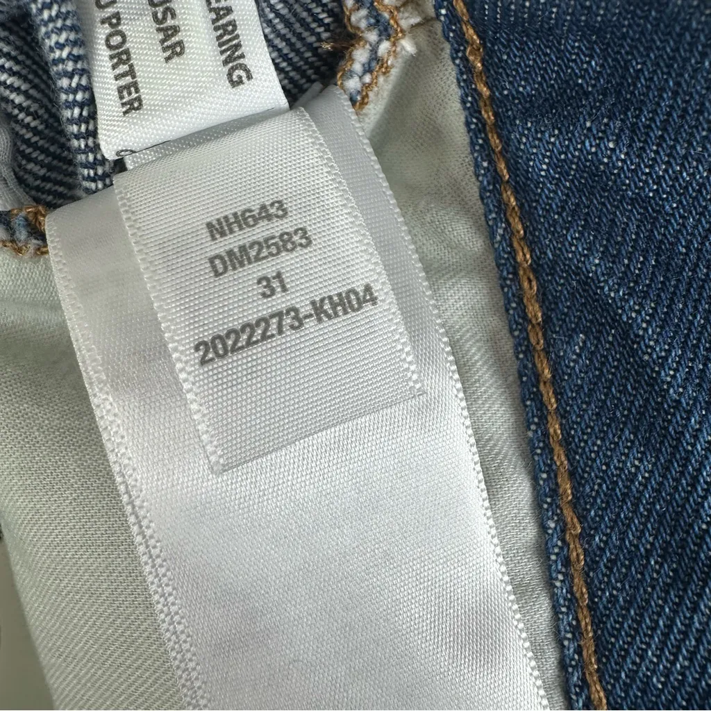 Madewell Baggy Straight Jeans Womens 31 Dark Blue Denim Wash Slouchy NH643 - Image 11