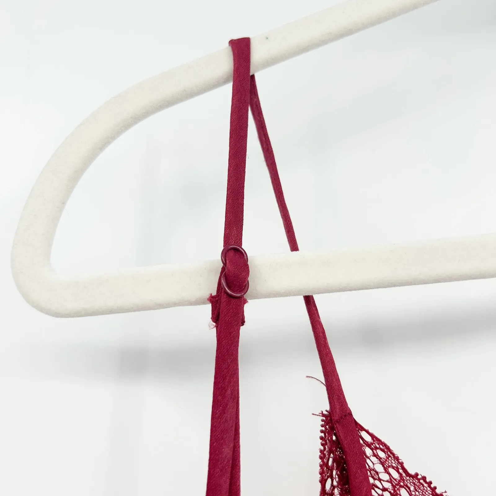 In Bloom by Jonquil Coquette Wait Until Dark Lace Trim Chemise Slip Dress Size L Red Size L - Image 9