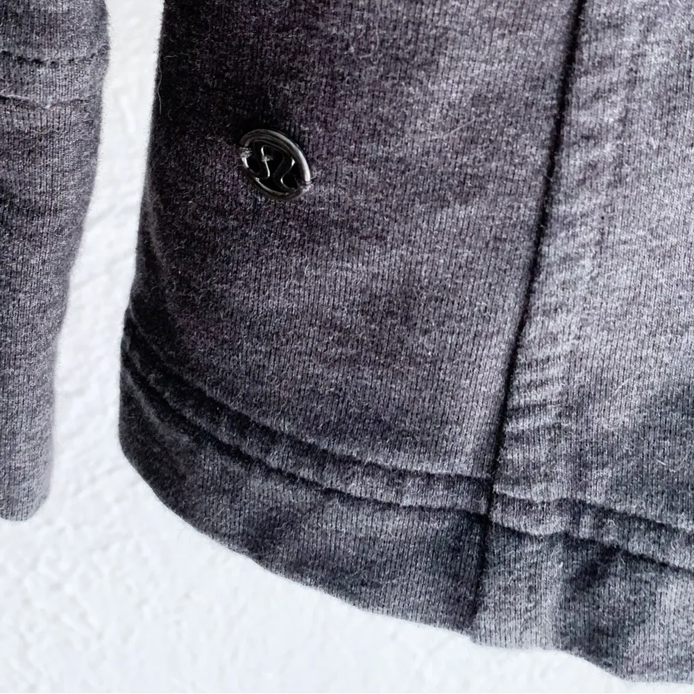 Lululemon Coast Wrap II Jacket Heathered Black Sz 6 - Image 7