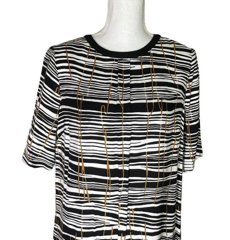 Hobbs London NWT Carla Shift Dress Women’s Size 6 Black White Mini Workwear - Image 3
