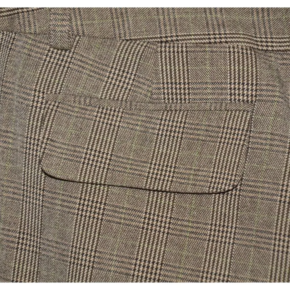 Ann Taylor Signature Fit Ladies 16 Brown Houndstooth Straight Leg Pants Career - Image 7