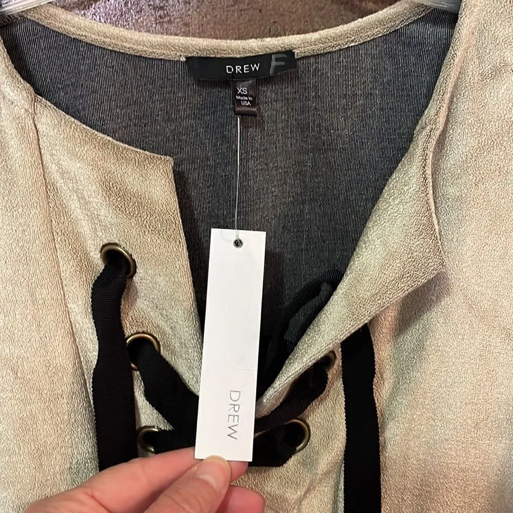 Anthropologie Drew Pullover Sweatshirt with Ribbon Tie Detail, NWT - Image 3