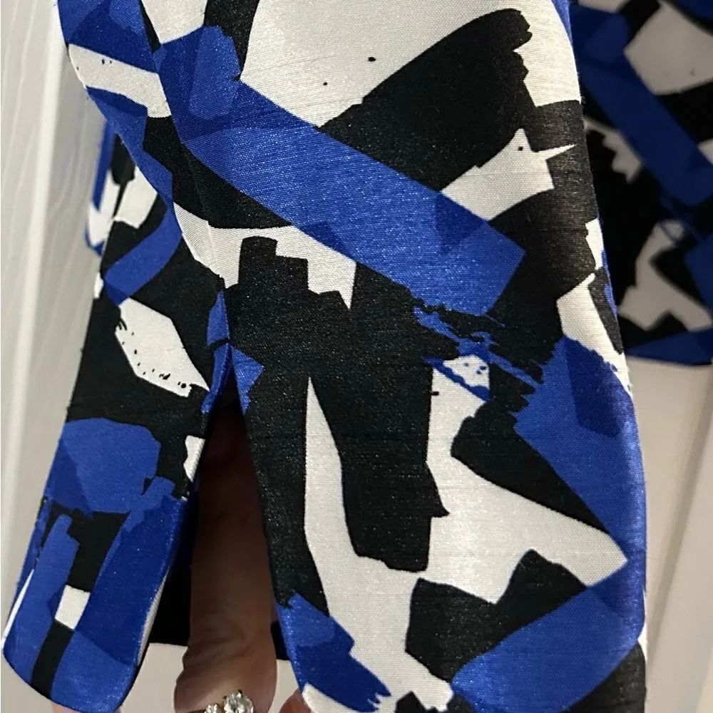 Jones Wear Royal Blue Pattern Blazer Size 14 - Image 5