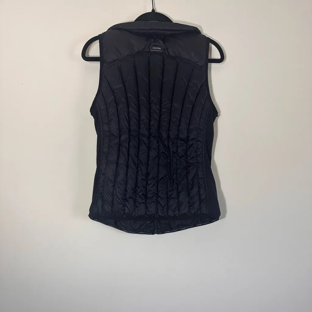 Calvin Klein performance premium down full zip light weight black vest size M Size M - Image 10