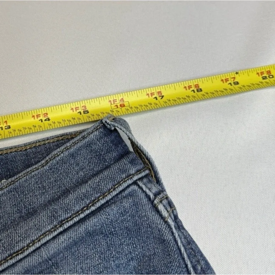 Ann Taylor LOFT Made and Loved Straight Crop Jeans Blue 31/12 Denim Mid Wash #‎ - Image 4