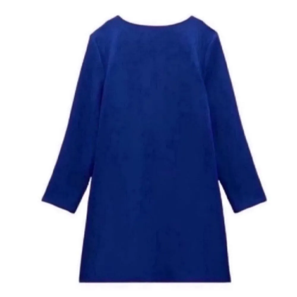 ZARA  Blue Mini Longsleeve Dress(Size Small) - Image 4