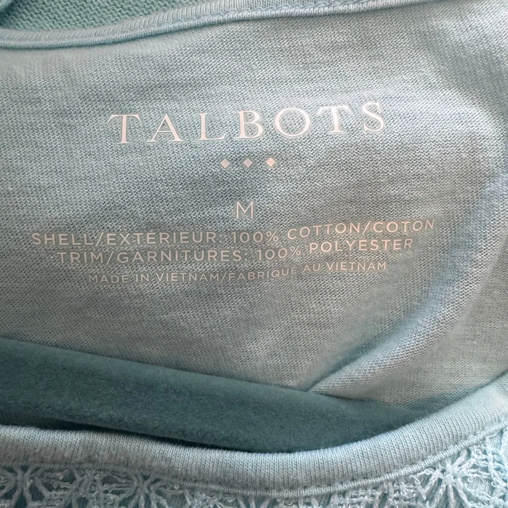 Talbots  Aqua Blue Cardigan and Shell Set - Image 8