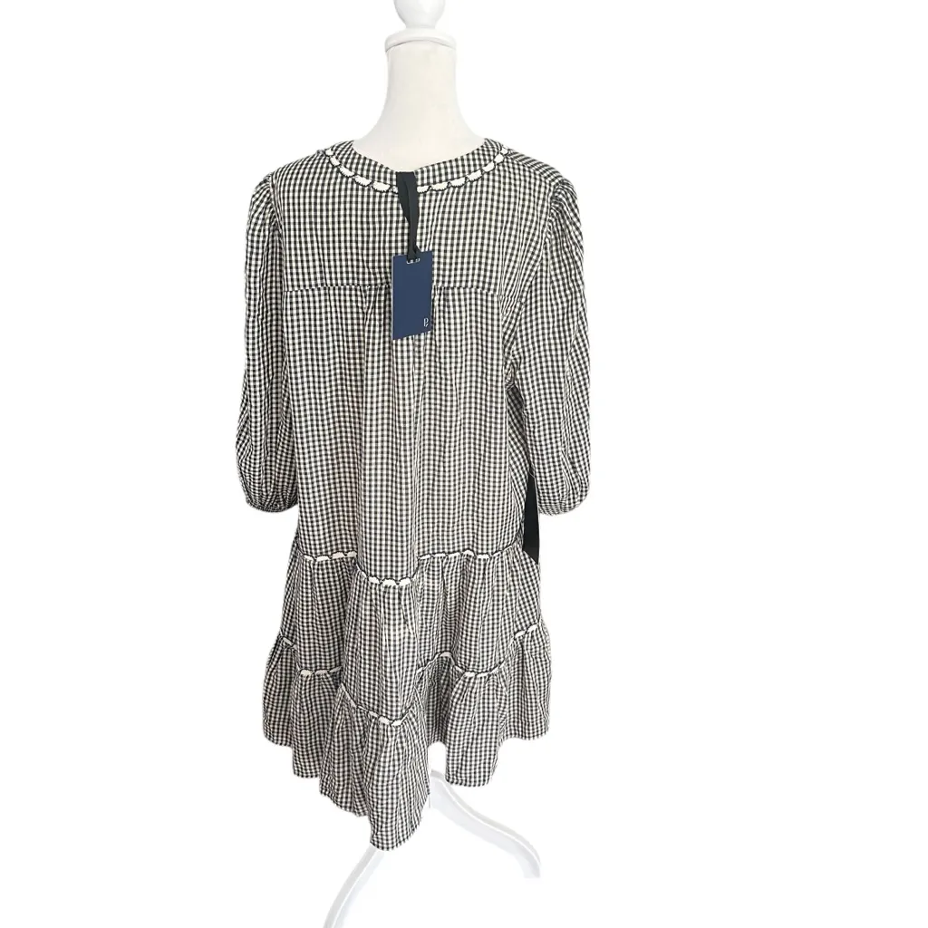 Pomander Place Navy Gingham Kenzo Dress XL NWT Tuckernuck Blue - Image 9