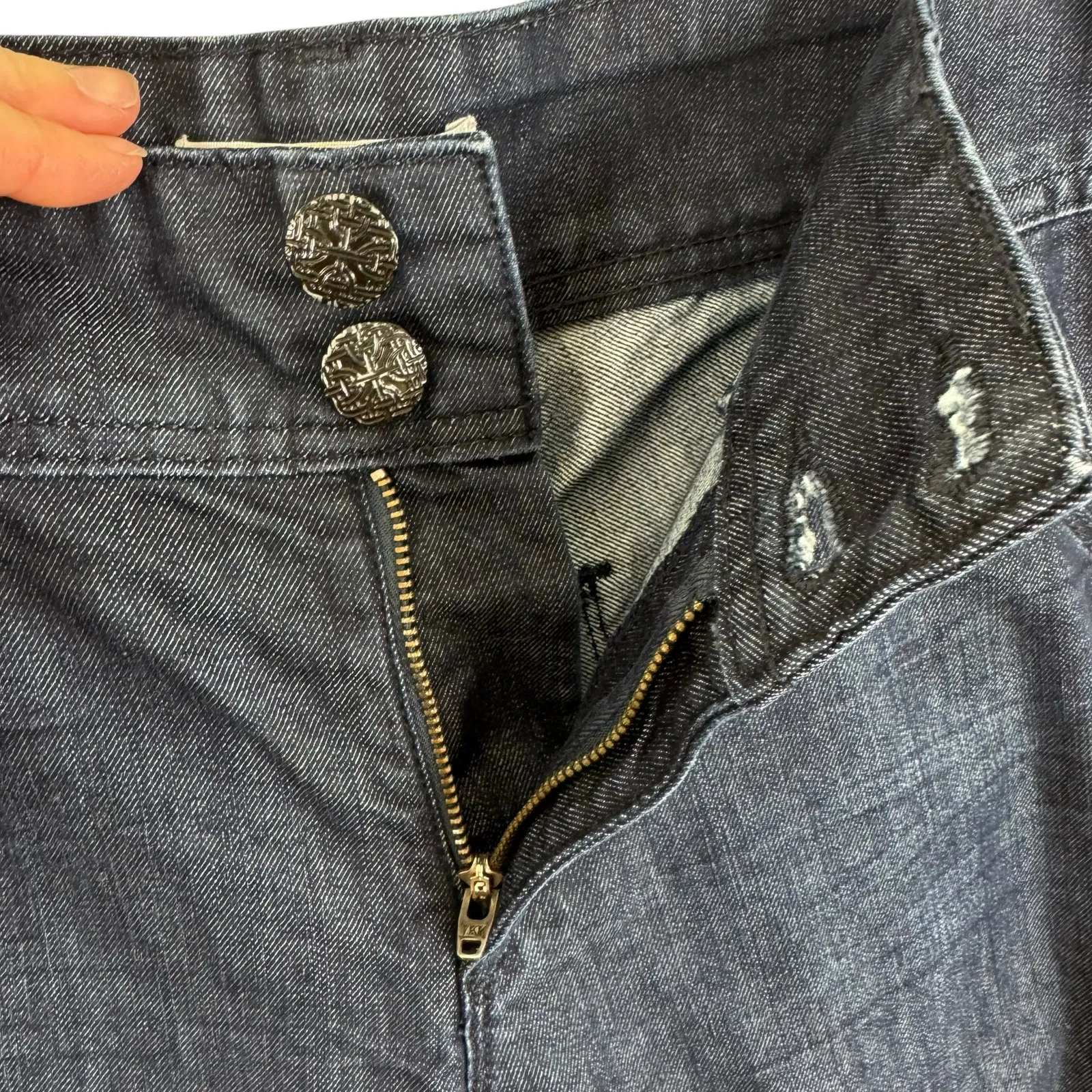 Habitual Dark Wash Mid Rise Skinny Lightweight Jeans Made In USA Size 30 - Image 3