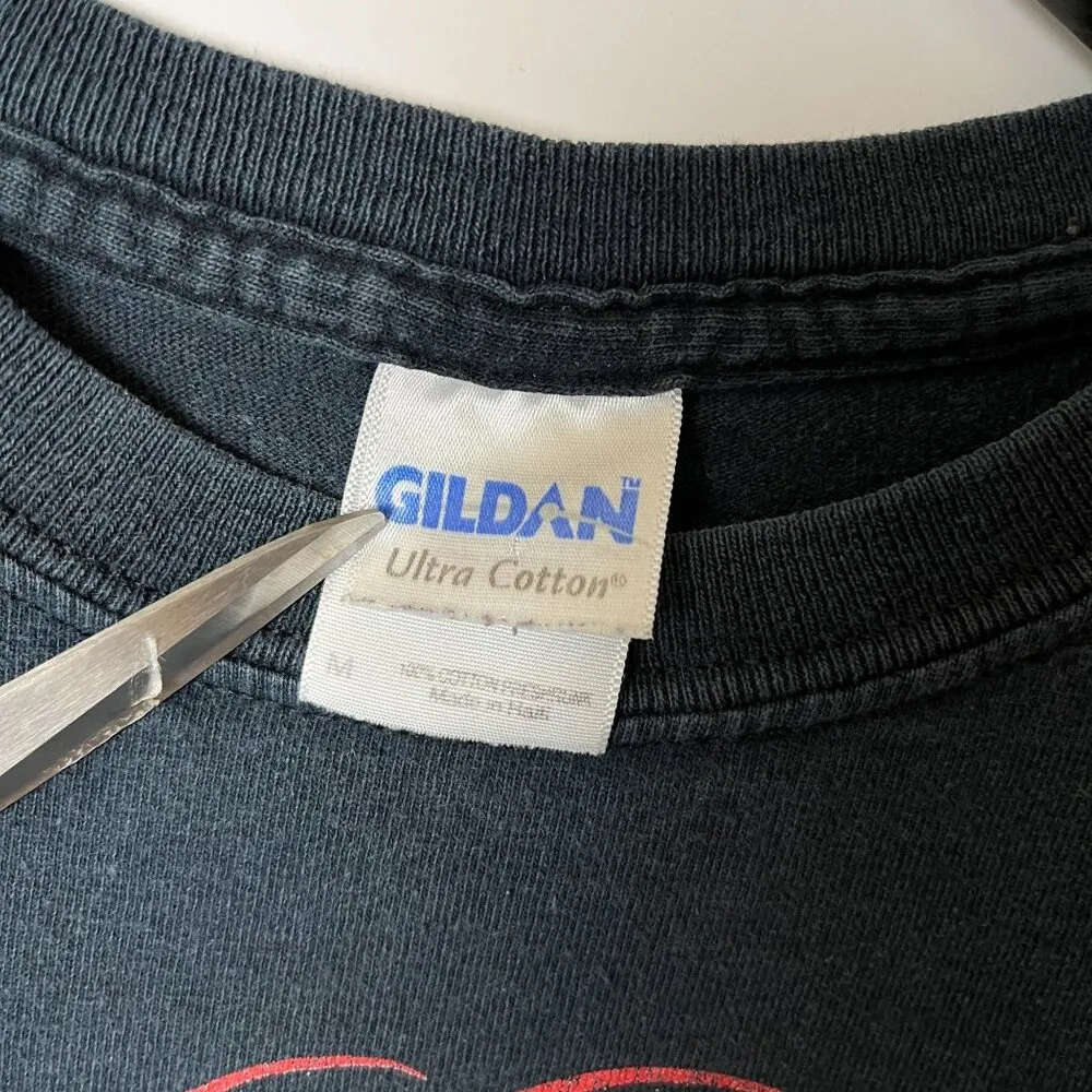 Tattoos by Elmo T Shirt Vintage Y2K Small S Black Graphic Tee - Image 4