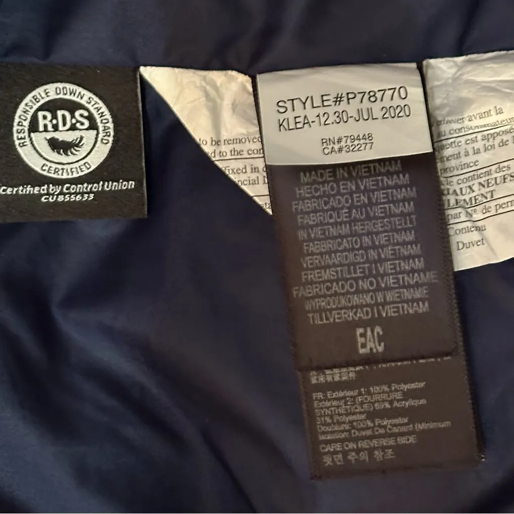 Marmot Women’s Size S Navy Blue Strollbridge 700 Fill Down Jacket - Image 8