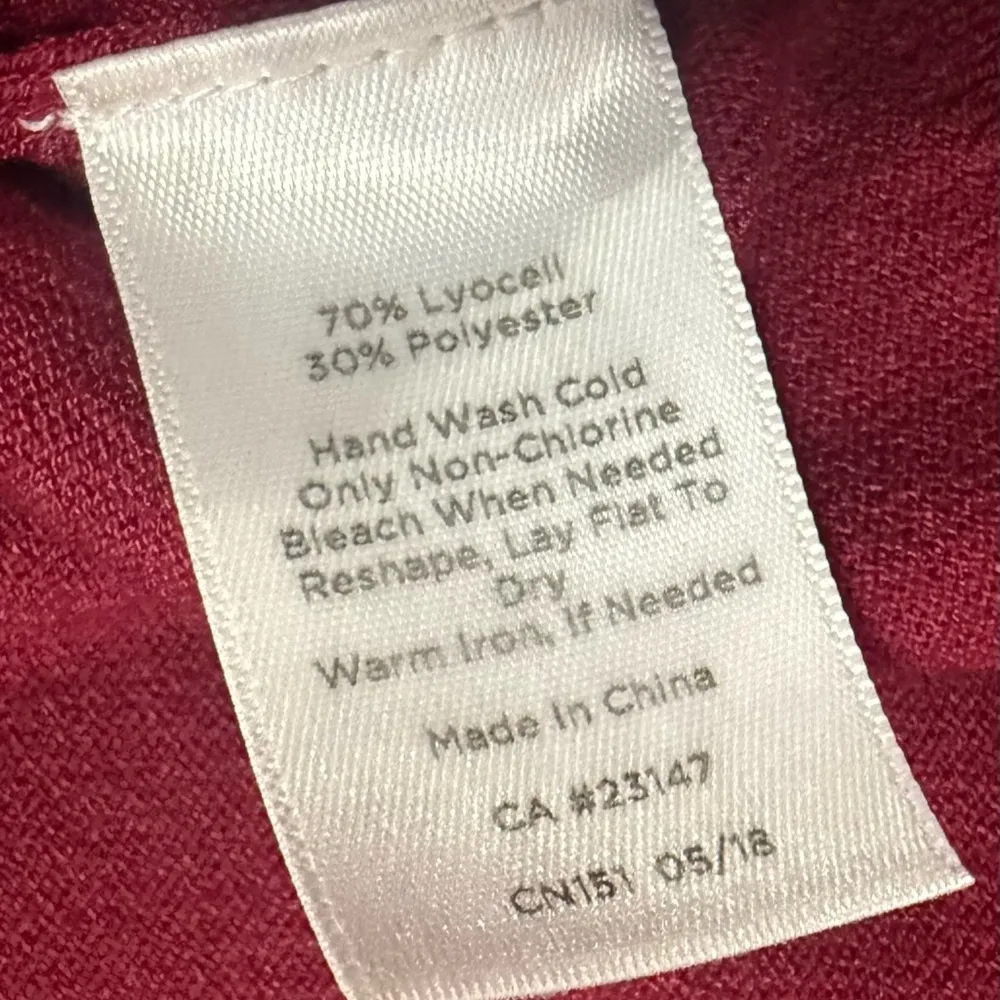 Talbots Burgundy Buttoned Bib Collar Sweater - Image 5