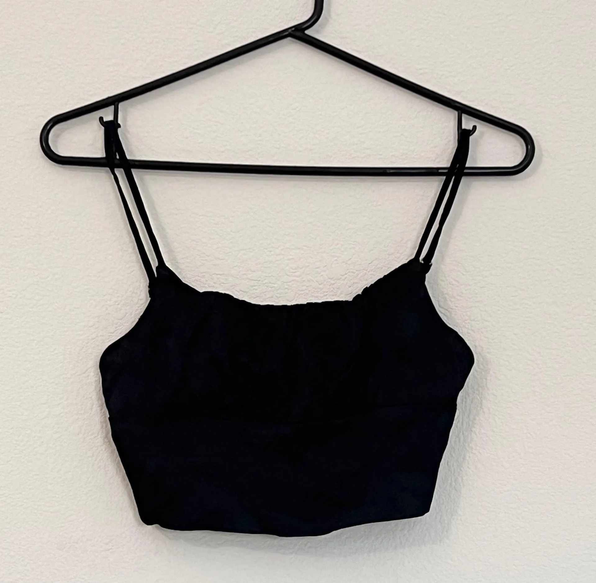 Black Satin Crop Top - Image 4