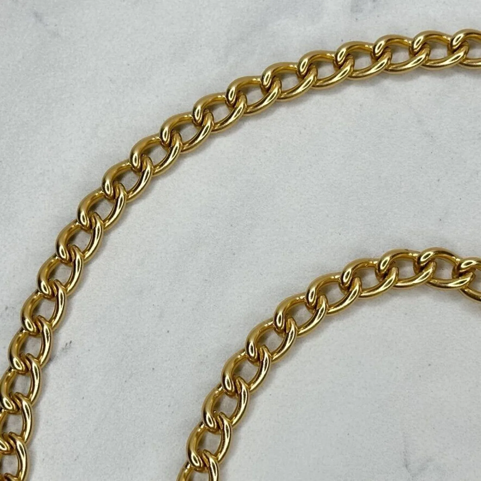 Gold Tone Tassel Charm Metal Chain Link Belt Y2K Festival Small/Medium (S/M) ✨ - Image 5