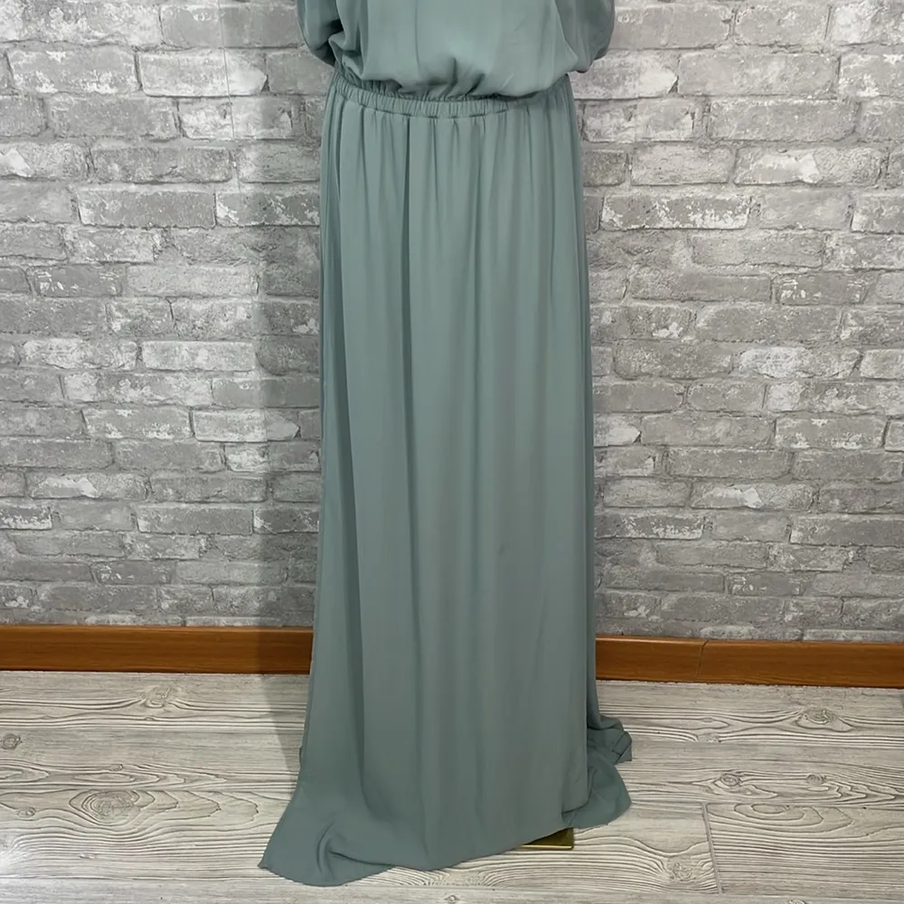 Show me Your MuMu Kendall maxi dress in Silver Crisp Sage - Image 5