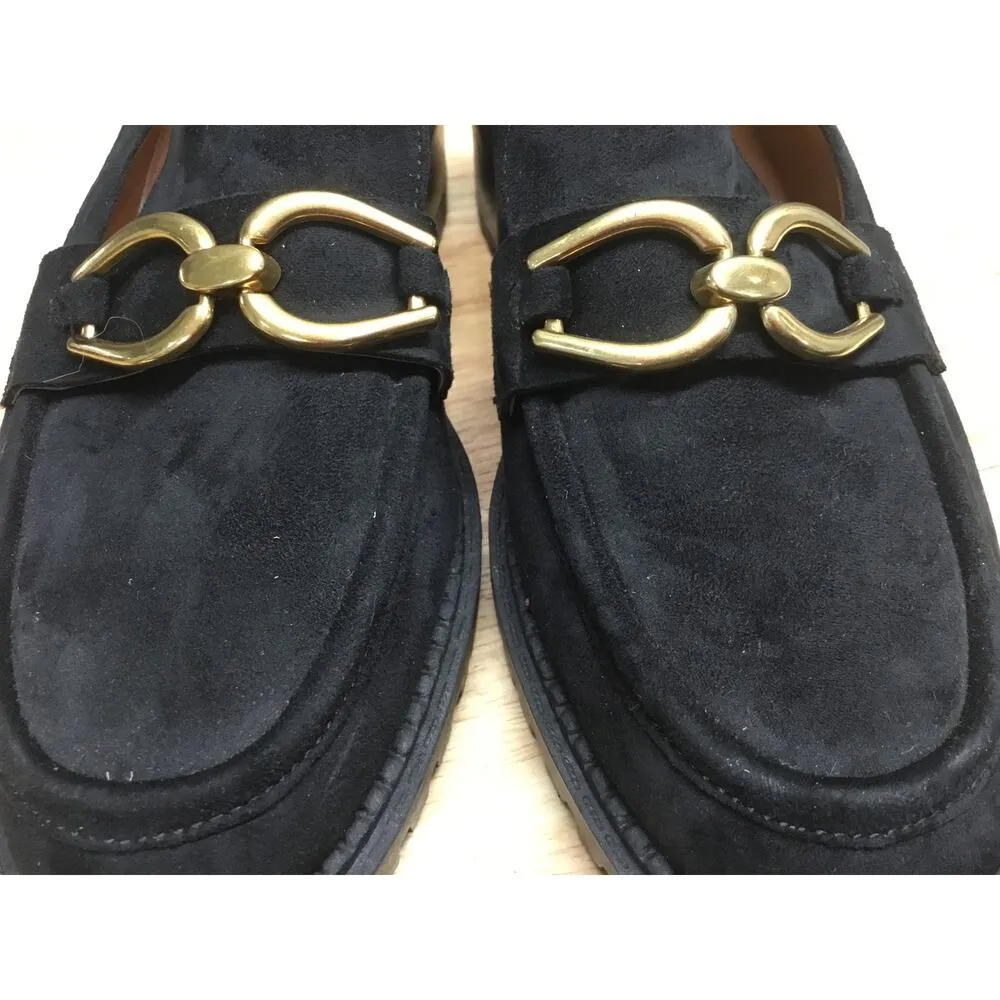 Marc Fisher Women's 6 Black Suede Delanie Slip-On Almond Toe Casual Loafers - Image 5