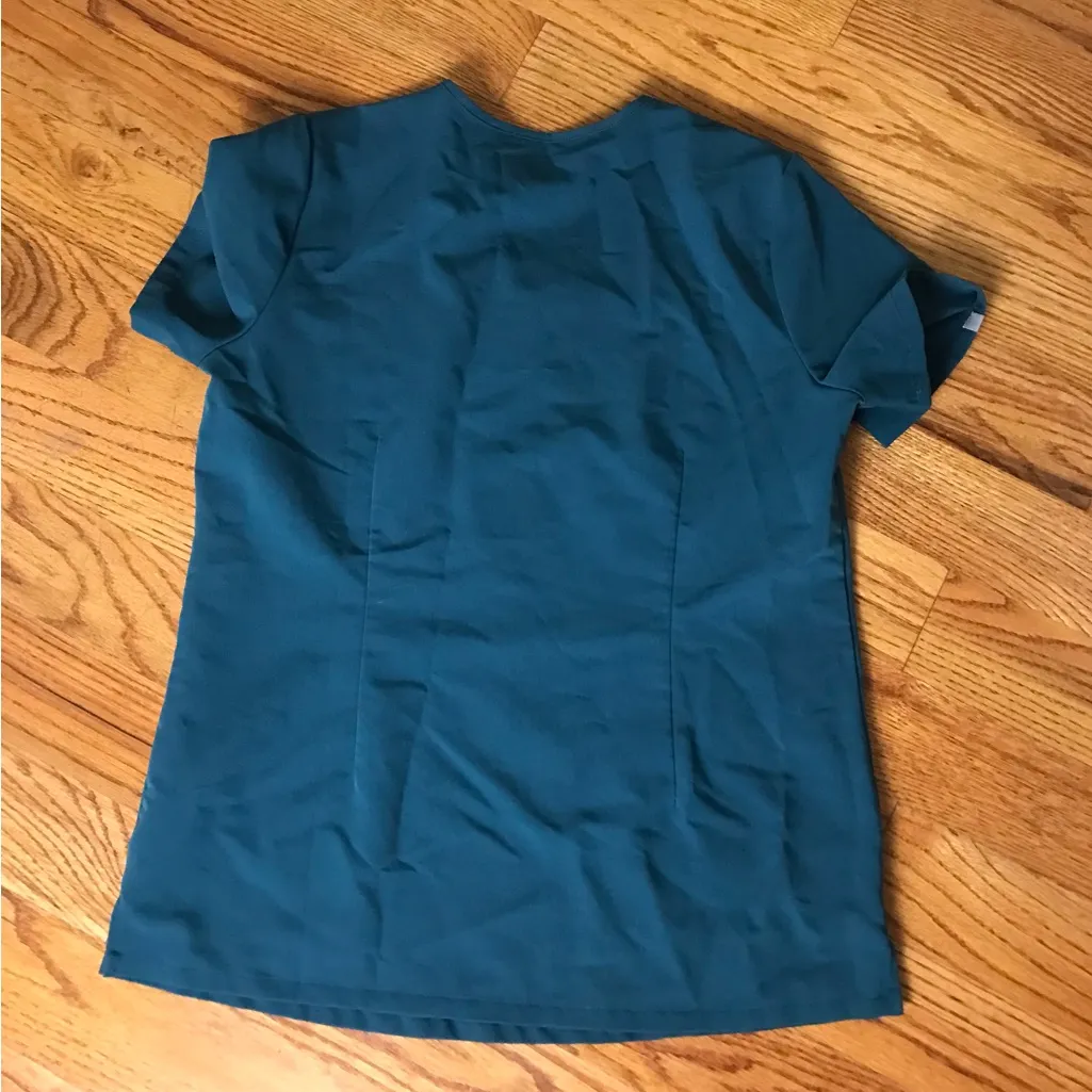 FIGS  Teal Green V-Neck Scrub Top - Image 5
