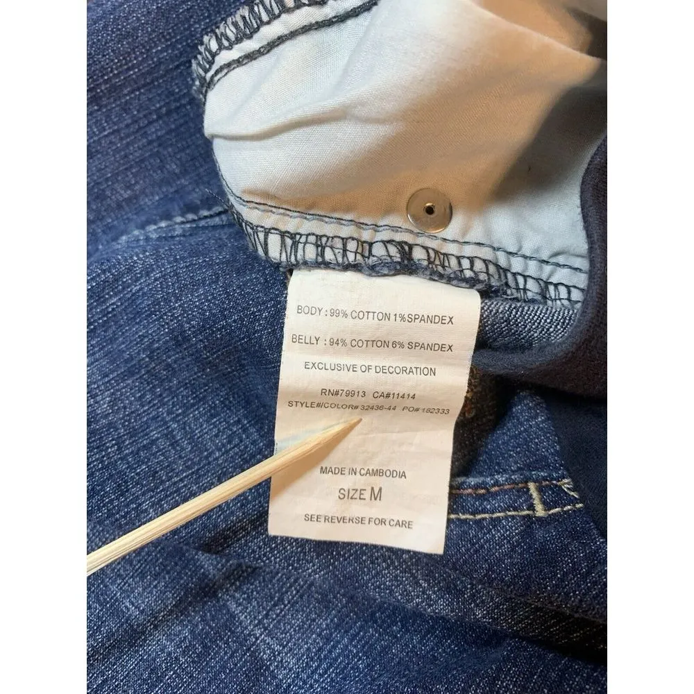 Oh Baby Motherhood Maternity Denim Crop Jeans‎ Medium Basic Everyday Minimalist - Image 4