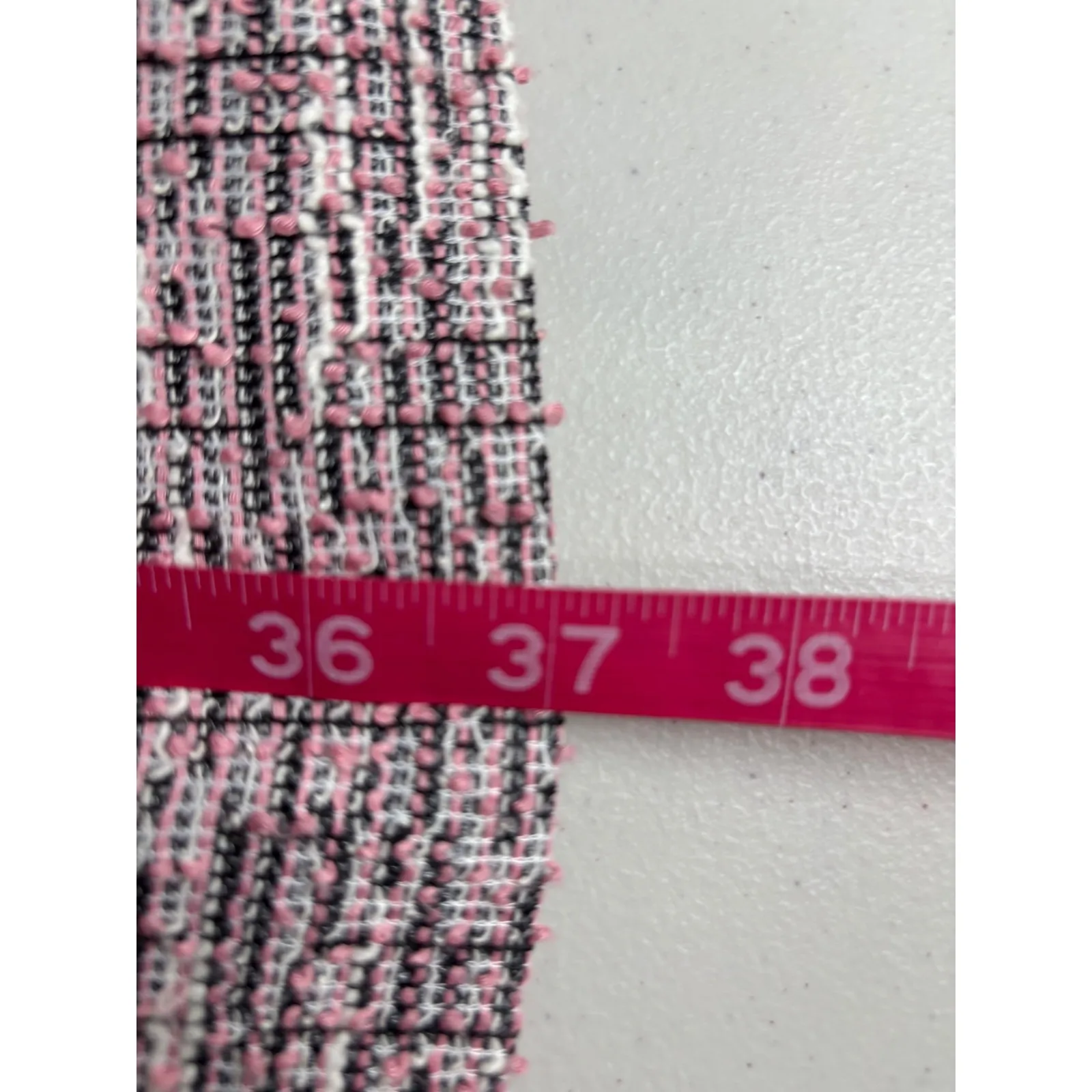 Karl Lagerfeld Paris Pink Tweed Pocket Dress 14 Jewel Buttons Sleeveless - Image 8