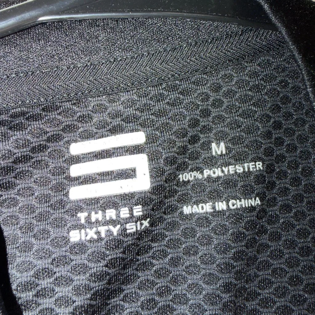 Three Sixty Six Sleeveless Quarter Zip Golf Top Size M Black Athletic Tank Size M - Image 3