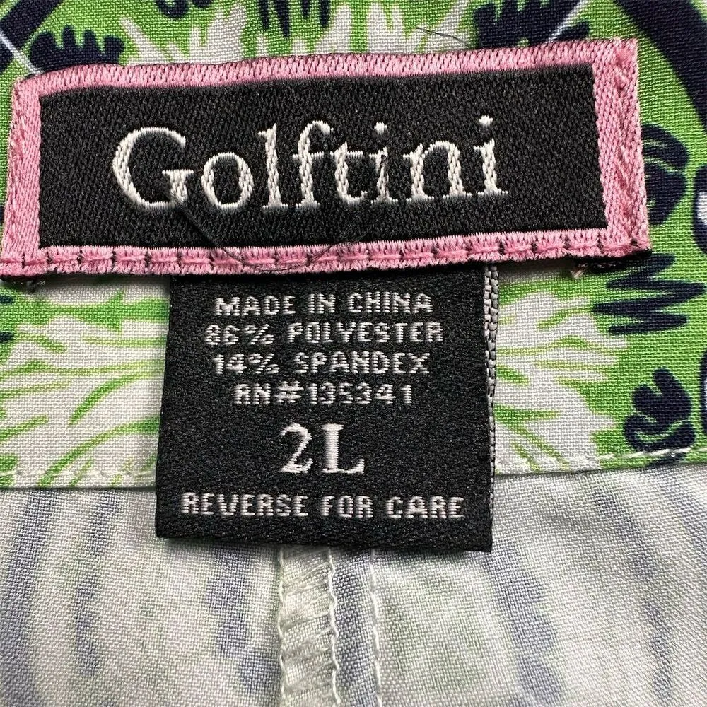 Golftini Women's Green Medallion Performance Stretch Skort Mint Julep Size 2L - Image 7