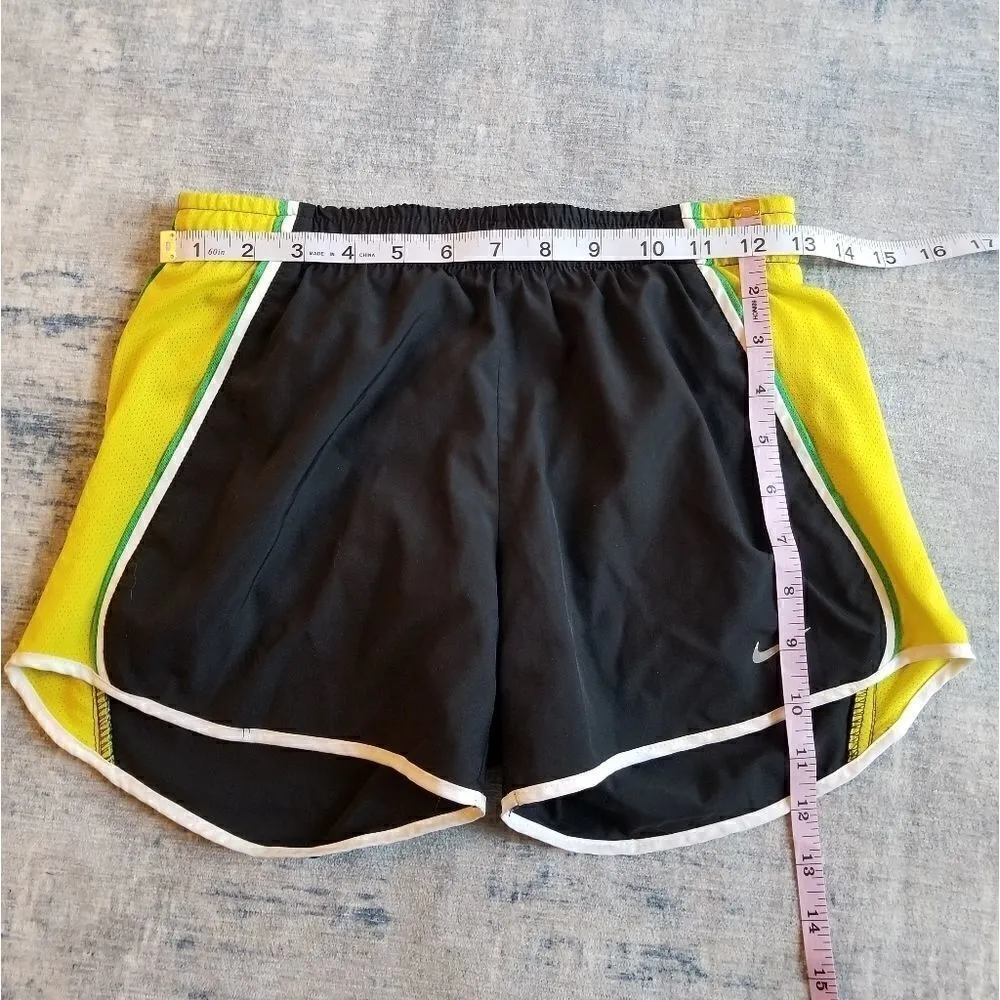 Womens Nike Dri Fit Tempo Running Shorts Black Yellow Green Size XS - Image 5