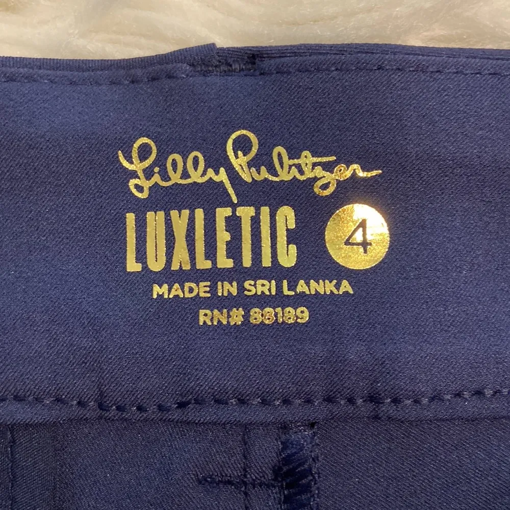 Lilly Pulitzer Luxletic Corso Pants inseam 27” BNWOT waist 28/30” navy blue - Image 8
