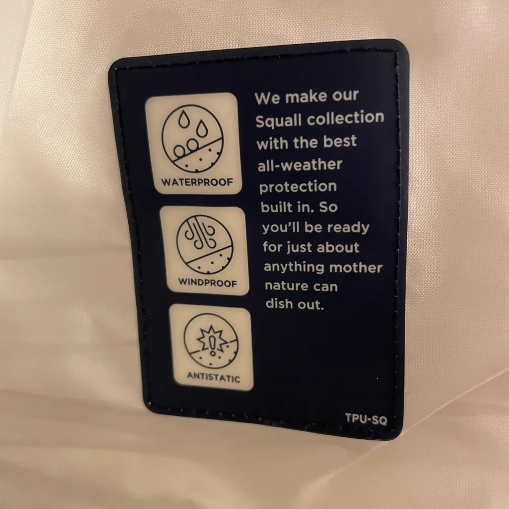 Lands' End Winter White Squall Parka Coat Hood Full Zip & Button Light Lining 1X - Image 4