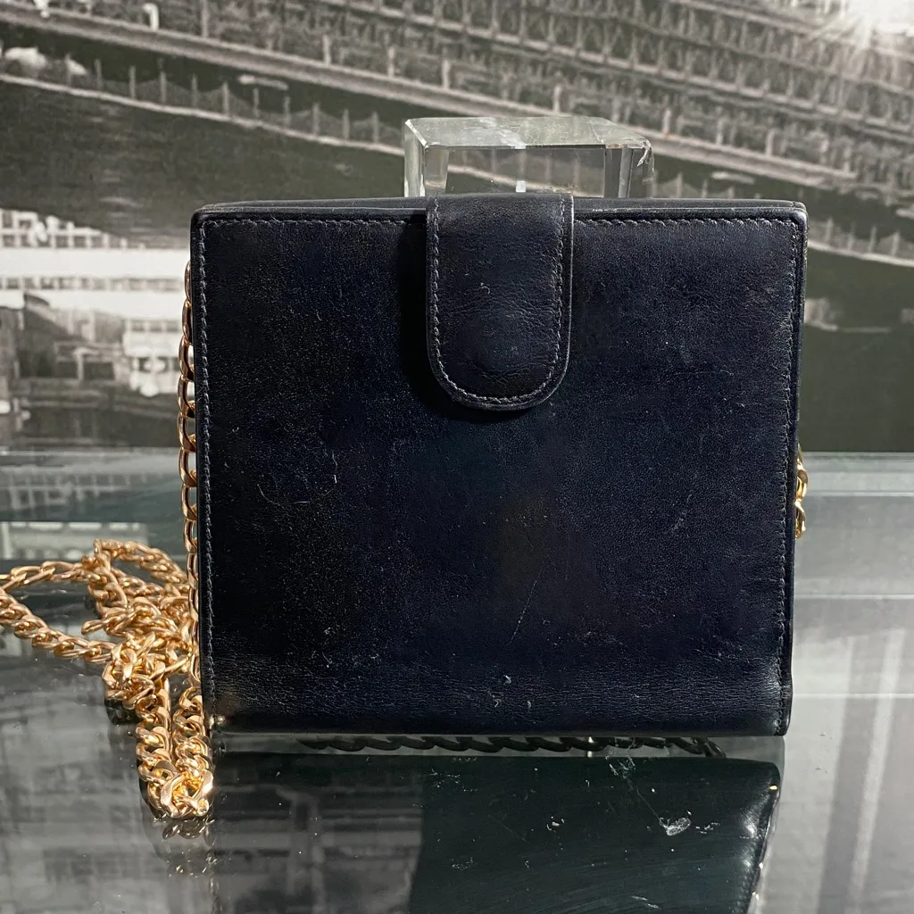 Authentic Salvatore Ferragamo Black Leather Wallet - Image 5