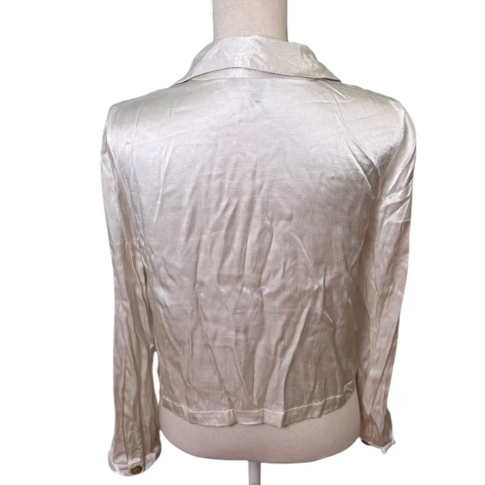 J.Crew Lady shirt-jacket in luster crepe M - Image 4